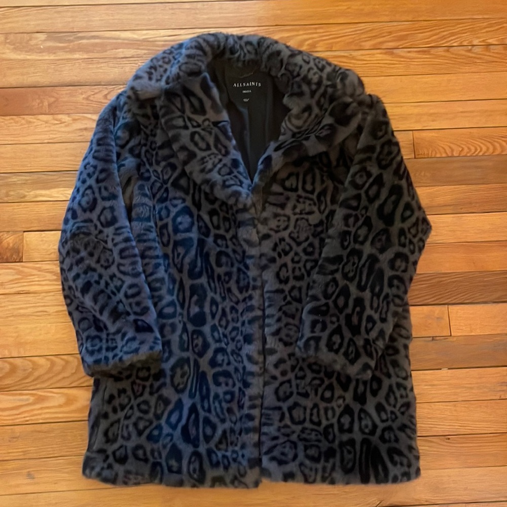 All Saints Faux fur coat